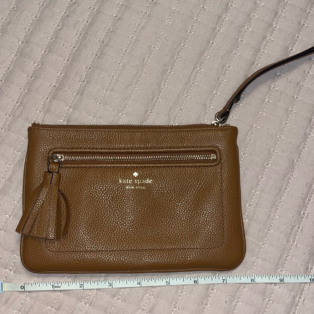 Brown Used Kate Spade Wristlet